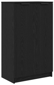 vidaXL Ντουλάπι Παπουτσιών Μαύρο Δρυός 59x35x100 εκ. Από Επεξεργασμένο Ξύλο