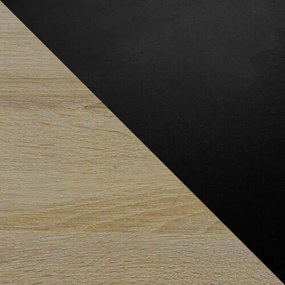 Τραπέζι Victorville 328, Sonoma οξιά, Μαύρο, 79x80x140cm, 38 kg, Επιμήκυνση, Πλαστικοποιημένη μοριοσανίδα, Μέταλλο | Epipla1.gr