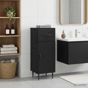 vidaXL Ντουλάπι Αποθήκευσης Μπάνιου HAARLEM Μαύρο 30 x 31 x 80 εκ.