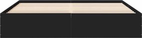 vidaXL Πλαίσιο Κρεβατιού Μαύρο 200x200 εκ. Επεξεργ. Ξύλο