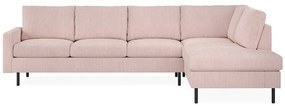 Γωνιακός Καναπές Seattle N100, Dusty pink, 268x189x80cm, 87 kg, Πόδια: Μέταλλο | Epipla1.gr