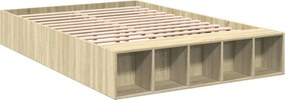 vidaXL Πλαίσιο Κρεβατιού Sonoma Δρυς 120x200 εκ. Επεξεργασμένο Ξύλο