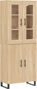 vidaXL Ντουλάπι Sonoma δρυς 69,5 x 34 x 180 εκ. από Επεξεργασμένο Ξύλο