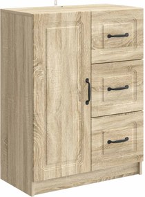 vidaXL Πλαϊνό γραφείο με συρτάρι Sonoma Δρυς 66 x 34,5 x 87 εκ.
