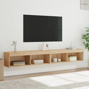 vidaXL Έπιπλα Τηλεόρασης με LED 2 τεμ. Sonoma Δρυς 100 x 30 x 30 εκ.