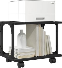 vidaXL Βάση Εκτυπωτή 2 Επιπέδων Μαύρη 41x28x33,5 εκ Επεξεργασμένο Ξύλο