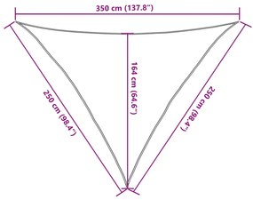 Σκίαστρο Ιστιοπλοΐας Γκρι 2,5x2,5x3,5μ. 100% Πολυεστέρας Oxford - Γκρι