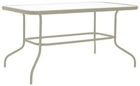 Τραπέζι Valor μέταλλο σαμπανιζέ-γυαλί 110x60x70εκ 110x60x70 εκ.