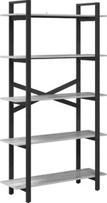 vidaXL Ράφι Βιβλίων Γκρίζο Σονομα 100 x 33,5 x 178 εκ