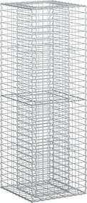 vidaXL Ανασηκωμένο κρεβάτι gabion Ασημί