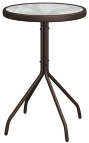 vidaXL Σετ Μπιστρό Κήπου 3 pcs Καφέ Ατσάλι