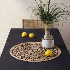 Σουπλά Yute 241 Natural-Black Kentia 70x70cm Jute