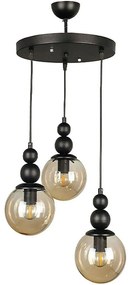 Φωτιστικό Οροφής Latona 0189388 30x30x85cm 3xE27 60W Black Megapap Metal