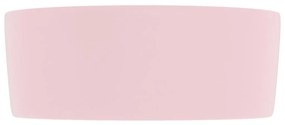 vidaXL Νιπτήρας Πολυτελής Στρογγυλός Ροζ Ματ 40 x 15 εκ. Κεραμικός