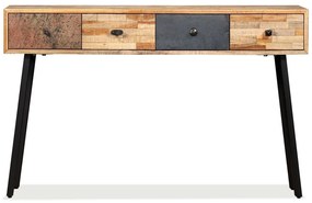 Τραπέζι Κονσόλα 120 x 30 x 76 εκ. Μασίφ Ανακυκλωμένο Ξύλο Teak - Πολύχρωμο