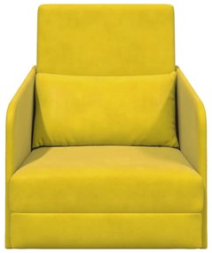 vidaXL Κρεβάτι καναπές Κίτρινο 65 x 80 x 83 εκ. Βελούδο