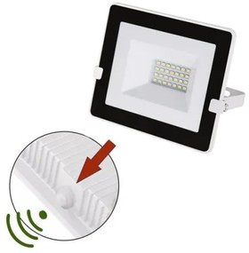 Προβολέας LED SMD 20W Φωτοκύτταρο Δέσμη 120° IP65 15x12 Lumen-3-030201-Λευκό 3-030201