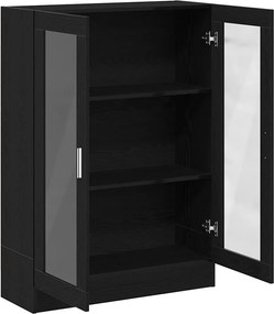 vidaXL Βιβλιοθήκη Μαύρο Δρυς 82,5x30,5x115 εκ. Επεξεργασμένο Ξύλο