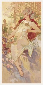 Εκτύπωση έργου τέχνης The Seasons: Autumn (Art Nouveau Portrait) - Alphonse Mucha, (20 x 40 cm)