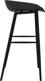 vidaXL Καρέκλες Μπαρ 2 τεμ. Μαύρες