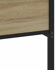 vidaXL Σκελετός Κρεβ. Χωρίς Στρώμα Sonoma Δρυς 160x200 εκ. Μεταλλικό