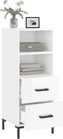vidaXL Ντουλάπι Γυαλιστερό Λευκό 34,5x34x90 εκ. Επεξεργασμένο Ξύλο