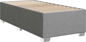 vidaXL Κρεβάτι box spring με στρώμα Ανοιχτό γκρι 80 x 200 cm Ύφασμα