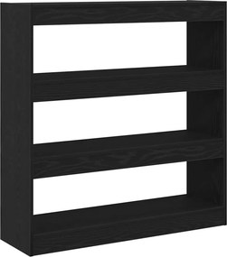 vidaXL Βιβλιοθήκη Μαύρη Οξυά 100 x 30 x 103 εκ. Επεξεργασμένο ξύλο