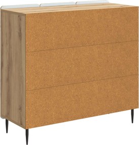 vidaXL Πλαϊνό γραφείο Artisan Δρυς 89 x 34,5 x 82 εκ.