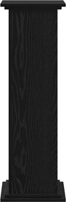 vidaXL Βάση φυτών Μαύρη Οξυά 33 x 33 x 100 cm Επεξεργασμένο ξύλο