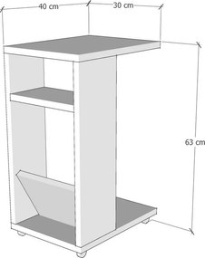 Side Table Filinta - Travertine Travertine