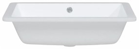 Νιπτήρας Μπάνιου Ορθογώνιος Λευκός 55,5x40x18,5 εκ. Κεραμικός - Λευκό