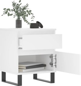 vidaXL Κομοδίνο Λευκό 40 x 35 x 50 εκ. από Επεξεργασμένο Ξύλο