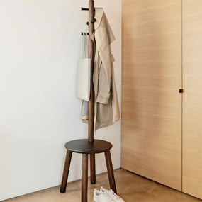 Καλόγερος Με Σκαμπό Pillar 1014257-048 Black-Walnut Umbra Metal,Wood