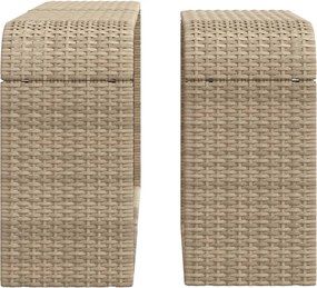 vidaXL Ράφια Αποθήκευσης 2 τεμ. Μπεζ από Συνθετικό Ρατάν