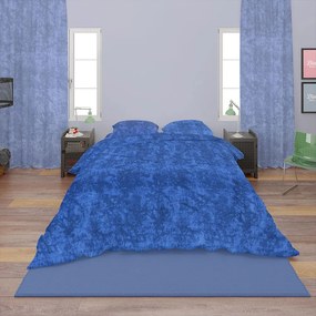 Σεντόνια Premium Shadow 631 (Σετ 4τμχ) Electric Blue DimCol Υπέρδιπλo 220x240cm 100% Βαμβάκι