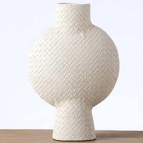 Βάζο Ανάγλυφο FIK373 22x8x32,5cm White Epsiel Πολυρεσίνη