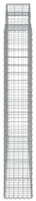 vidaXL Συρματοκιβώτια Τοξωτά 5 τεμ. 200x50x180/200 εκ. Γαλβαν. Ατσάλι
