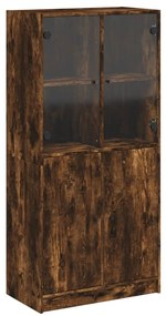 vidaXL Ντουλάπα με Πόρτες Καπν. Δρυς 68x37x142 εκ. Επεξεργασμένο Ξύλο