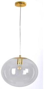 Φωτιστικό Οροφής  SE 3000-1Gold 77-4478 Globe Homelighting Μέταλλο,Γυαλί