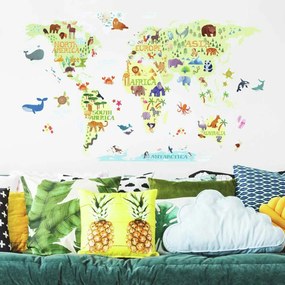 Παιδικό Αυτοκόλλητο Τοίχου RoomMates Κόσμος &amp; Ζώα RΜΚ4021