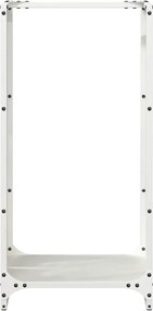 vidaXL Ράφι Καυσόξυλων Λευκό 40x30x80 εκ. Χάλυβας ψυχρής έλασης