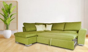 Γωνιακός Καναπές-Κρεβάτι Logan με αποθηκευτικό χώρο 280x200x95cm Φιστικί – Αριστερή Γωνία – VAS5896