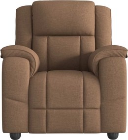 vidaXL Πολυθρόνα Μασάζ Ανακλινόμενη Καφέ Υφασμάτινη