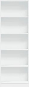 vidaXL Βιβλιοθήκη Λευκή 60x24x176 εκ. από Τεχνητό Ξύλο