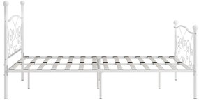 vidaXL Πλαίσιο Κρεβατιού με Τελάρο Λευκό 180 x 200 εκ. Μεταλλικό