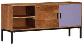 vidaXL Έπιπλο Τηλεόρασης Μελί &amp; Γκρι 110x30x50 εκ. Μασίφ Ξύλο Ακακίας