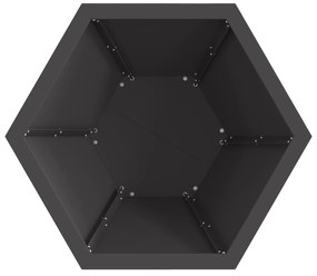 vidaXL Σκηνίδιο Φωτιάς Εξαγώνιο Μαύρο 50x50x40 εκ Ατσάλι
