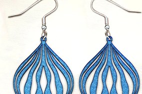 Σετ των 3 Intra απο ξύλο plywood 3mm-4mm πάχος Χριστουγεννιάτικα σκουλαρίκια με λέιζερ. Δίασταση 4x4 cm INTRAFABR-125406104