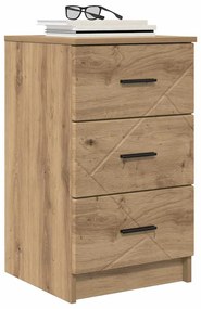 vidaXL Κομοδίνο artisan δρυς 38 x 38 x 66 εκ Επεξεργασμένο ξύλο